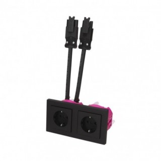 GIRA E2 Zwart Mat – 2V...